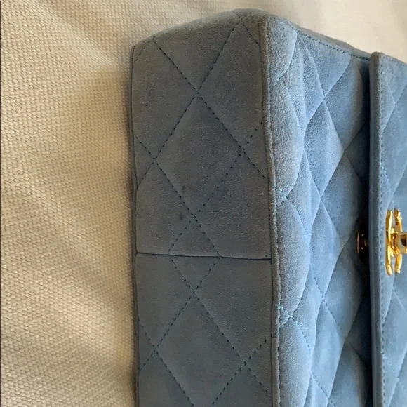 CHANEL Blue Mini Bag with Gold Accents - Picture 4 of 10